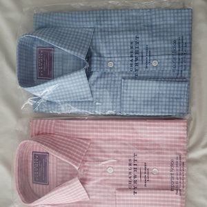 Two checked Charles Tyrwhitt  Egyptian cotton shirts